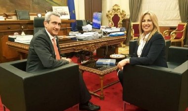 Τον Περιφερειάρχη Νοτίου Αιγαίου, Γιώργο Χατζημάρκο, επισκέφθηκε η Πρόεδρος του ΠΑΣΟΚ, Φώφη Γεννηματά