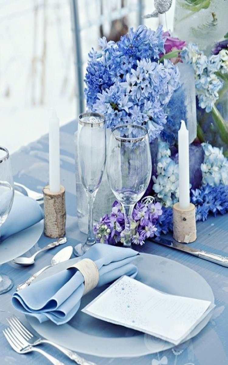 25 Όμορφες ιδέες για Διακόσμηση με λουλούδια, σε αποχρώσεις του μπλε!!