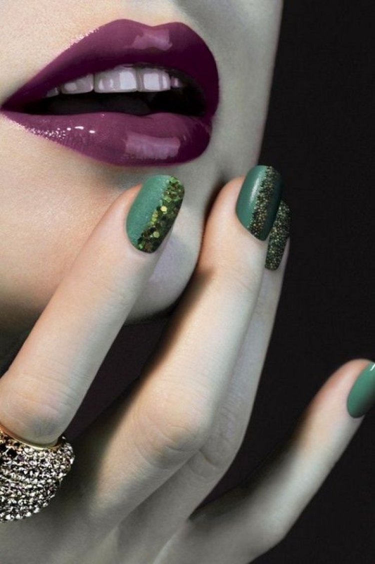 Green nails: 55+1 Iδέες με το επόμενο χρώμα στα νύχια!!