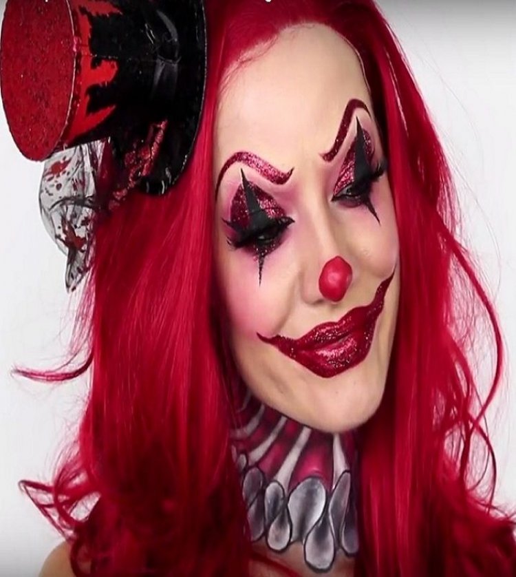 Glitzy Clown MakeUp !! Ένα πολύ αστραφτερό και ιδιαίτερο Αποκριάτικο Μακιγιάζ!! (Video)
