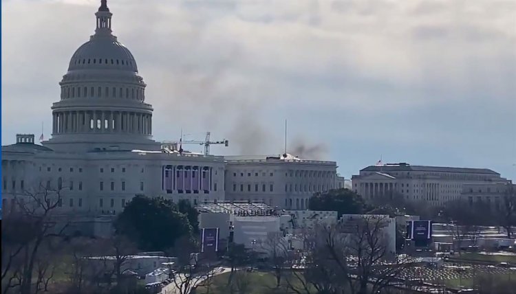 Capitol building: Συναγερμός στο Καπιτώλιο από καπνό σε παρακείμενο κτίριο -Διεκόπη πρόβα για την ορκωμοσία Μπάιντεν