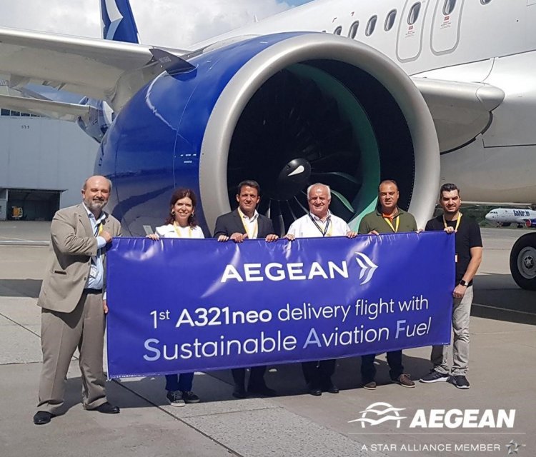 Sustainable Aviation: Η AEGEAN παρέλαβε ένα ακόμη αεροσκάφος Α321neo και πραγματοποίησε την πρώτη δοκιμαστική πτήση με βιώσιμα αεροπορικά καύσιμα (SAF) στην Ελλάδα 