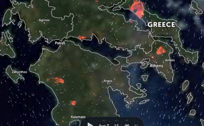 Fires in Greece: Live την κίνηση από τα πύρινα μέτωπα [Διαδραστικός Χάρτης]