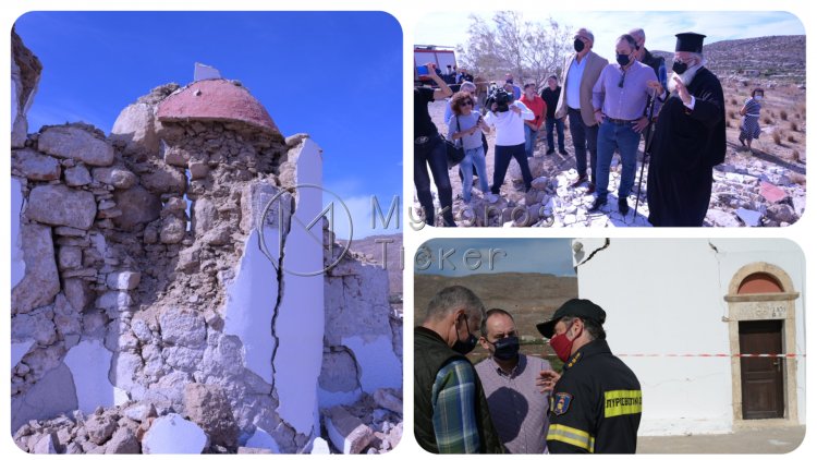 Sitia earthquake:  Πρωτοβουλία Πλακιωτάκη για την άμεση αναστήλωση του Ιερού Ναού Αγίου Νικολάου στον Ξερόκαμπο Σητείας