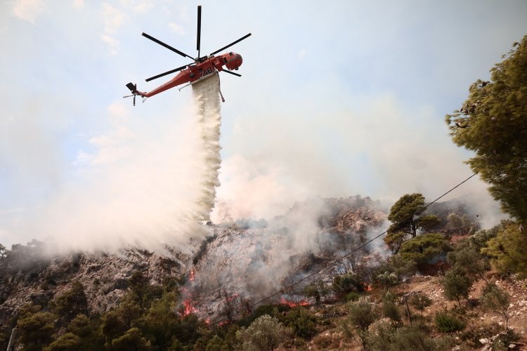 Wildfire in Parnitha: Μεγάλη αναζωπύρωση της φωτιάς στην Πάρνηθα - Προσπάθεια να μη φτάσει στους Θρακομακεδόνες