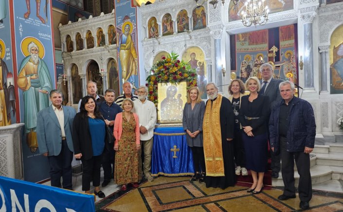 ND's MP Katerina Monogiou: Στον εόρτιο εσπερινό της Αδελφότητας Ανωμεριτών στον Αγιο Αιμιλιανό παρέστη η Κατερίνα Μονογυιού [pics & video]