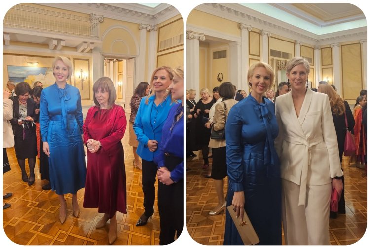 MP Katerina Monogiou: Η Κατερίνα Μονογυιού στο Προεδρικό Μέγαρο ανάμεσα σε δεκάδες γυναίκες πολιτικούς από όλο τον κόσμο για το Women Political Leaders Summit