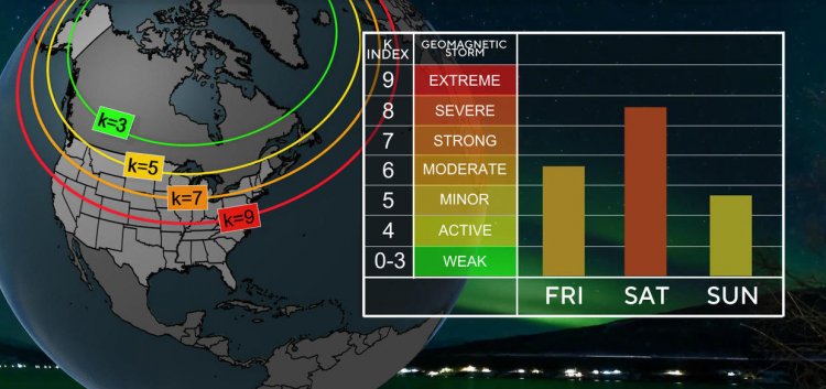 "Severe" solar storm hits Earth: Γεωμαγνητική καταιγίδα επιπέδου G5 «χτυπά» τη Γη - Σπάνιες εικόνες με το Βόρειο Σέλας πάνω από την βόρεια Ευρώπη και τις ΗΠΑ
