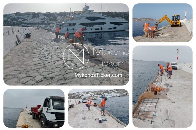 Χρήστος Βερώνης: Αποκατάσταση κρηπιδώματος στο Παλιό Λιμάνι Μυκόνου [εικόνες & video]