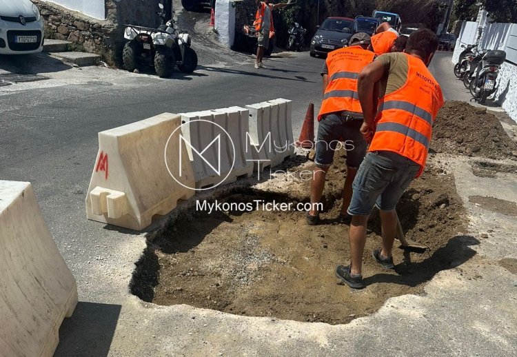 Mykonos: Εκτακτες κυλοφοριακές ρυθμίσεις  επί του παλαιού Περιφερειακού  (Σχολή Καλών Τεχνών) λόγω αποκατάσταση οδοστρώματος