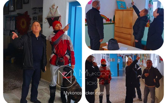 Xpήστos Bεpώνηs: Διενεργήθηκε πρωτοβάθμιος προσεισμικός έλεγχος στα σχολεία της Μυκόνου