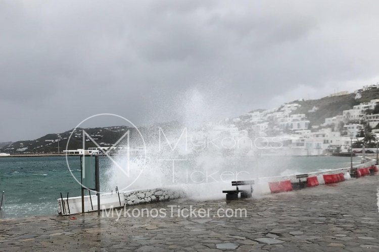 Marine Forecast: Συνέχιση των Βορείων Θυελλωδών Ανέμων 8 bf  στο Νοτιοανατολικό Αιγαίο - Διαρκής Ετοιμότητα από το Λιμεναρχείο Μυκόνου!!