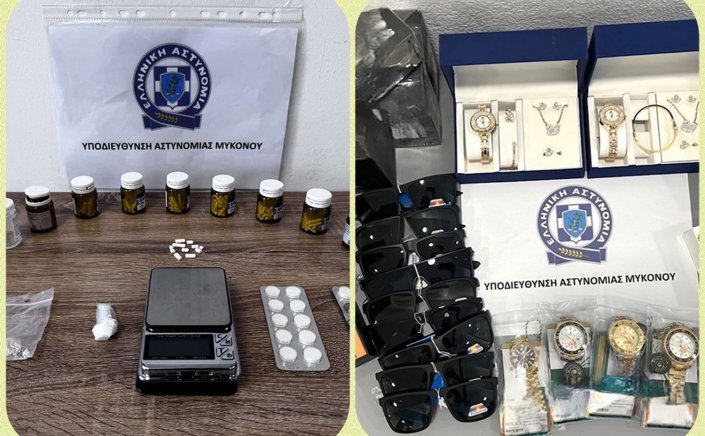 Mykonos arrest: Συλλήψεις στην Μύκονο, για ναρκωτικά & διάθεση προϊόντων παρεμπορίου
