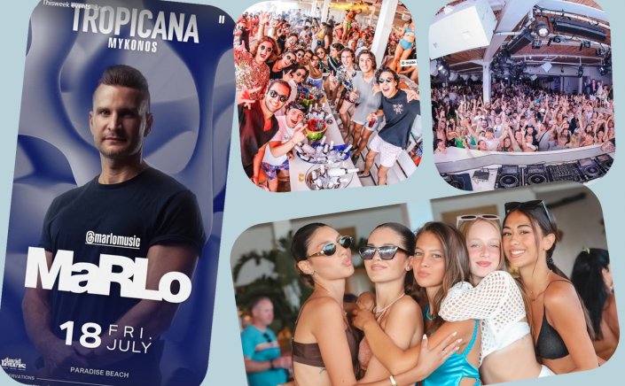 Tropicana Mykonos Party: DJ MaRLo on the decks of Tropicana, Friday, July 18th, 2025. Are you ready to live the experience? [pics & vids]