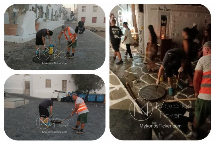 ΔΕΥΑ Μυκόνου: Προγραμματισμένες εργασίες απεντόμωσης σε κυκλικά φρεάτια του δικτύου αποχέτευσης στην Χώρα Μυκόνου [Εικόνες]