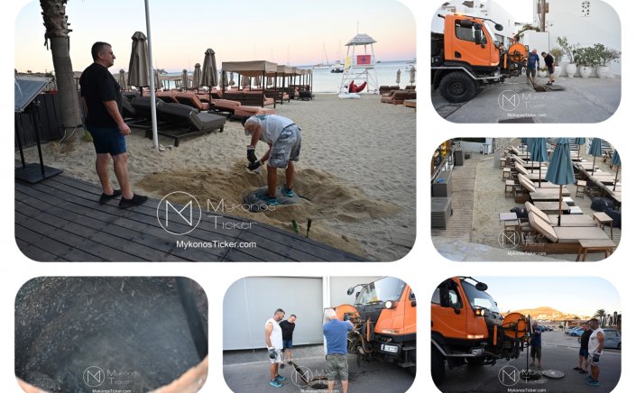 ΔEYA Mυκόvoυ: Προγραμματισμένες εργασίες καθαρισμού και συντήρησης του δικτύου αποχέτευσης σε Πλατύ Γιαλό και Ορνό [Εικόνες & Videos]