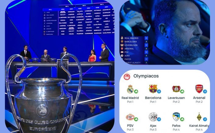 UEFA Champions League 2025/26: Αυτοί είναι οι οκτώ αντίπαλοι του Ολυμπιακού! Τιτανομαχίες με Μπαρτσελόνα, Ρεάλ, Άρσεναλ και ταξίδι στο Καζακστάν!
