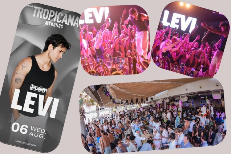 Tropicana Mykonos Party: DJ Levi on the decks of Tropicana, Wednesday, August 6th, 2025. Are you ready to live the experience? [pics & vids]