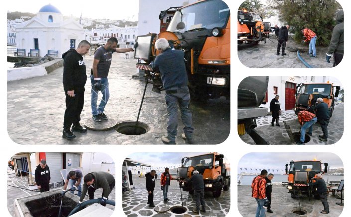 ΔΕΥΑ Μυκόνου: Υπό διαρκή και στενή παρακολούθηση το δίκτυο λυμάτων - Καθαρισμός και συντήρηση φρεατίων και αντλιοστασίου στον Γιαλό [Εικόνες & Video]