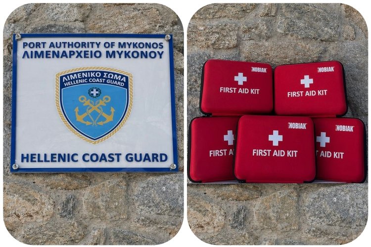 Maritime Safety & CSR: Το θερμό «Ευχαριστώ» του Λιμεναρχείου Μυκόνου στο Paradise Resort για την δωρεά First Aid Kits ΜOBIAK στα περιπολικά