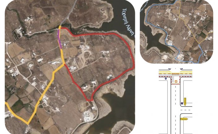 Mykonos Road Works: Κλειστός ο δρόμος Μαραθίου 9–19 Μαΐου - Οδηγοί για Μαράθι και Πάνορμο κινούνται περιμετρικά του Φράγματος