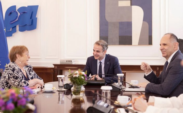 Mitsotakis Bachelet UN Meeting: Συνάντηση Μητσοτάκη με την υποψήφια για τη θέση ΓΓ του ΟΗΕ, Μισέλ ΜπατσελέMitsotakis Bachelet UN Meeting: Συνάντηση Μητσοτάκη με την υποψήφια ΓΓ του ΟΗΕ, Μισέλ Μπατσελέ
