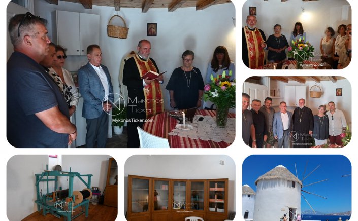 Mykonos Cultural Heritage: Ο Χρήστος Βερώνης παραδίδει τον Ανεμόμυλο στον Σύλλογο Γυναικών Μυκόνου. Το μνημείο γίνεται πλέον ζωντανός Χώρος παραγωγής Μνήμης 